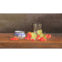 Tableau \"Groseilles et Fraises\" signé DANEÏS