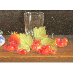 Tableau \"Groseilles et Fraises\" signé DANEÏS