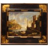 Paire de tableaux \"Paysages\" signés CALZOLARI