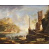 Paire de tableaux \"Paysages\" signés CALZOLARI