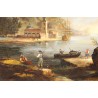 Paire de tableaux \"Paysages\" signés CALZOLARI