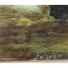 Paire de tableaux \"Paysages\" signés CALZOLARI