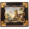 Paire de tableaux \"Paysages\" signés CALZOLARI