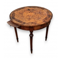 Guéridon style Louis XVI marqueté