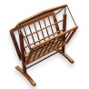 Cherry wood and brass magazine rack
