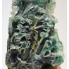 Grande boite en jade sculpté décor oiseau et fleur