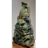 Grande boite en jade sculpté décor oiseau et fleur