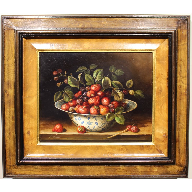 Tableau \"Nature morte\" signés I. CALZOLARI