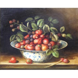 Tableau \"Nature morte\" signés I. CALZOLARI
