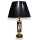 Lampe sablier en laiton et verre