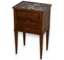 Bedside Louis XVI with 1 drawer, top marble