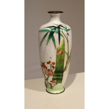 Vase émaillé "Bambou"