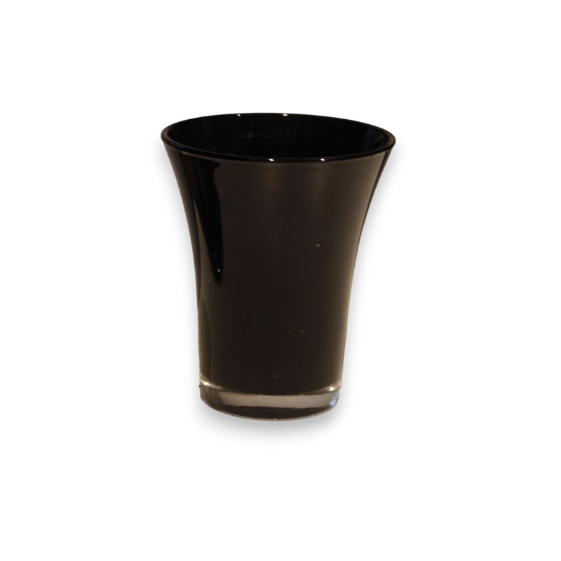 Black glass vase