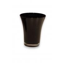 Vase en verre noir