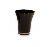 Vase en verre noir