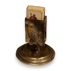 Porte-allumettes Perroquet en bronze de Vienne