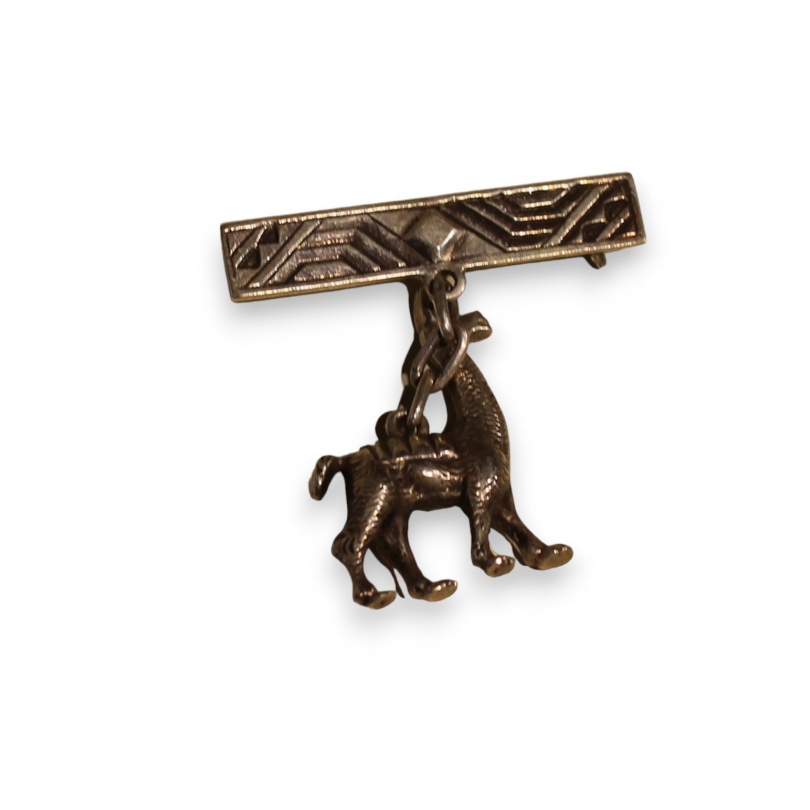 Broche Lama en argent 800