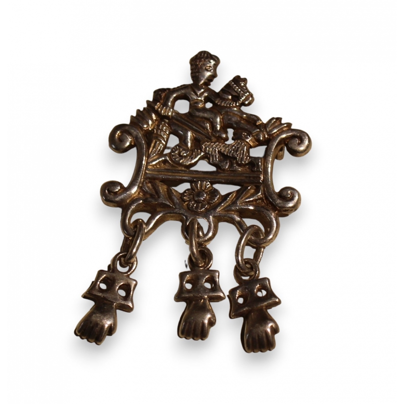 Broche Chevalier en argent 925