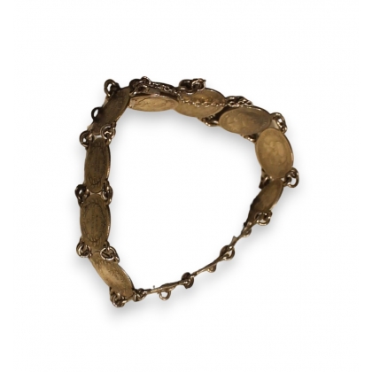 Bracelet en argent "5 Cents" 1850-1869