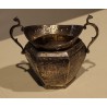 Coupe hexagonale "Scènes de pèche" en argent 833