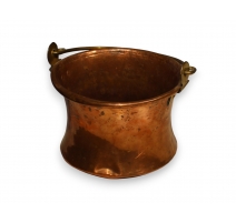 Petit chaudron en cuivre et laiton