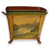 Rectangular wastepaper bin made of painted sheet metal