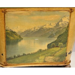 Rectangular wastepaper bin made of painted sheet metal