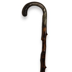 Silver-coloured metal walking stick