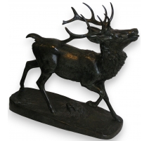 Bronze "Cerf", signé BARYE.