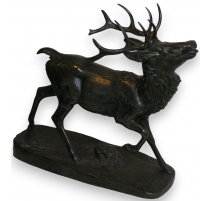 French Bronze "The stag standi