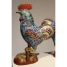 Paire de coqs cloisonnés
