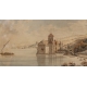 Eau-forte "Chateau de Chillon" par JOYEUX