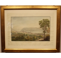 Gravure "Vue de Lausanne" par WEIBEL