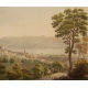 Gravure "Vue de Lausanne" par WEIBEL