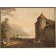 Gravure "Chateau de Chillon" par LOCHER