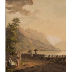 Engraving of ‘Chillon Castle’ by LOCHER