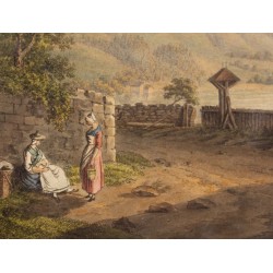 Engraving of ‘Chillon Castle’ by LOCHER