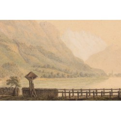 Engraving of ‘Chillon Castle’ by LOCHER