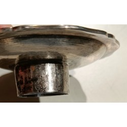 Paire de bougeoirs trompette en argent VERNET