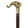 "Elephant" brass-knobbed collapsible walking stick