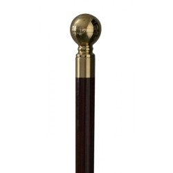 Collapsible walking stick with brass knob