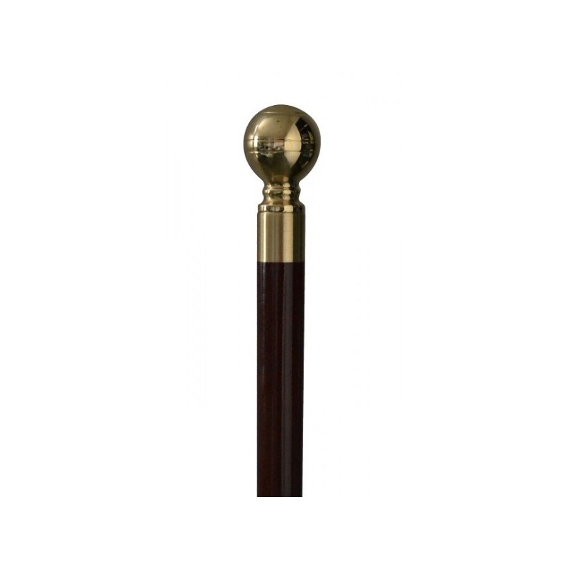 Collapsible walking stick with brass knob