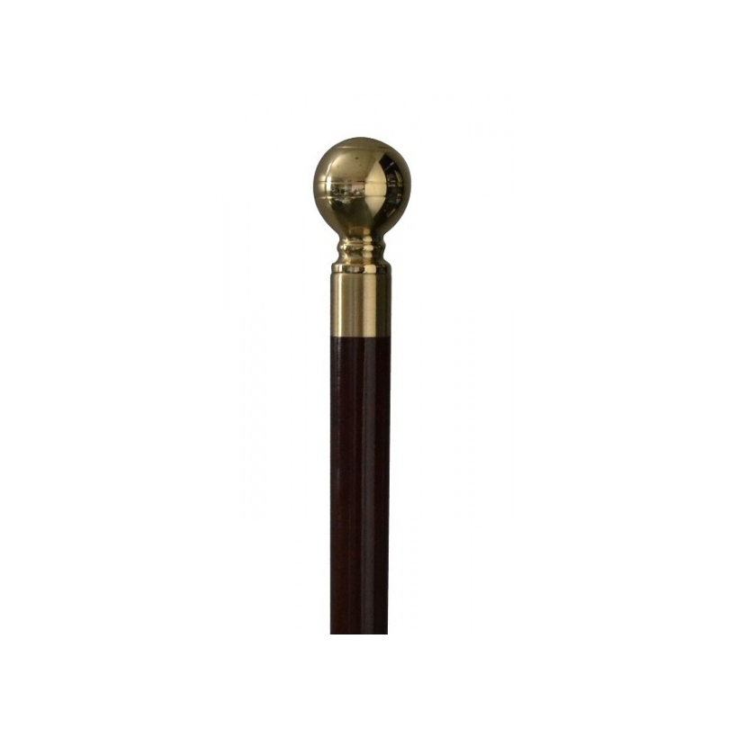Walking stick with golden brass knob "Horse"