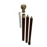 Collapsible walking stick with brass knob
