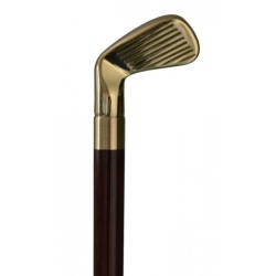 "Golf" brass-knobbed collapsible walking stick