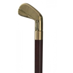 "Golf" brass-knobbed collapsible walking stick