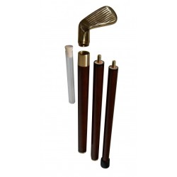 "Golf" brass-knobbed collapsible walking stick