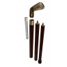 "Golf" brass-knobbed collapsible walking stick
