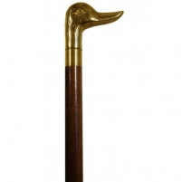 Walking stick with golden brass knob "Horse"