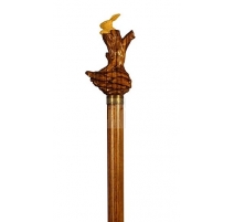 Walking stick with golden brass knob "Horse"